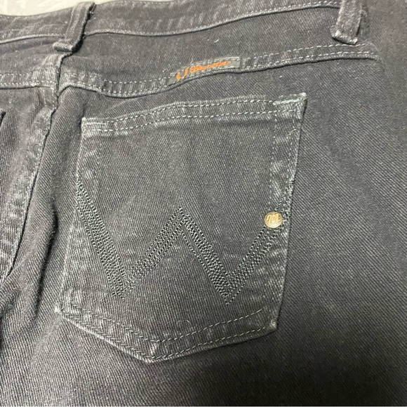 Wrangler Stretchy Q Baby Black Bootcut Jeans Denim Vintage size 7 x 31 inseam - Picture 4 of 16